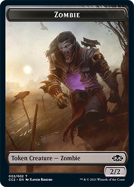 Snake // Zombie Double-sided Token [Commander Collection: Black Tokens] | Grognard Games