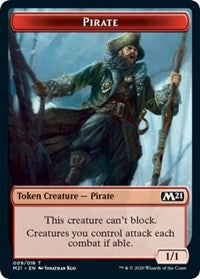 Pirate // Weird Double-sided Token [Core Set 2021 Tokens] | Grognard Games