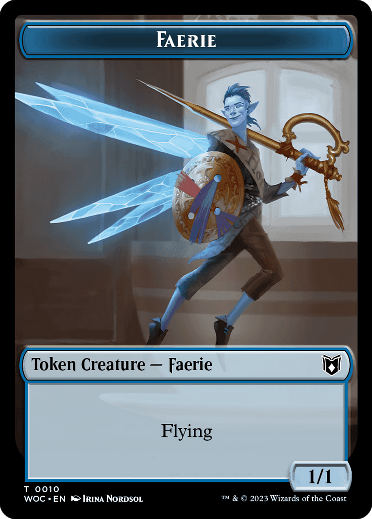 Faerie // Human Double-Sided Token [Wilds of Eldraine Commander Tokens] | Grognard Games