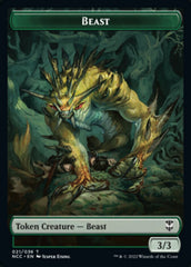 Plant // Beast Double-sided Token [Streets of New Capenna Commander Tokens] | Grognard Games