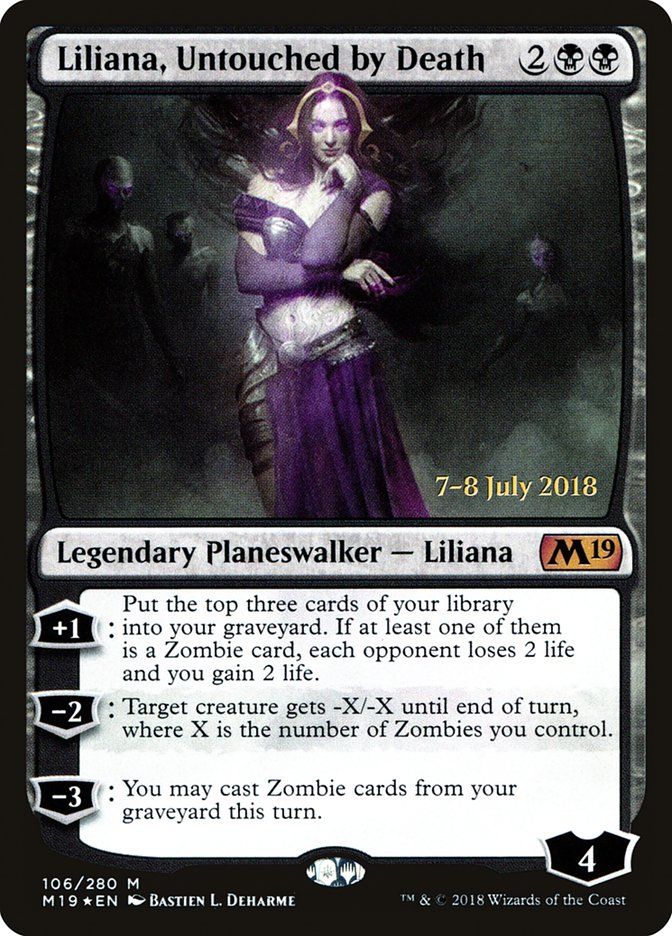 Liliana, Untouched by Death  [Core Set 2019 Prerelease Promos] | Grognard Games