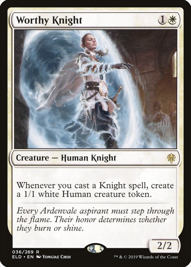 Worthy Knight (Promo Pack) [Throne of Eldraine Promos] | Grognard Games