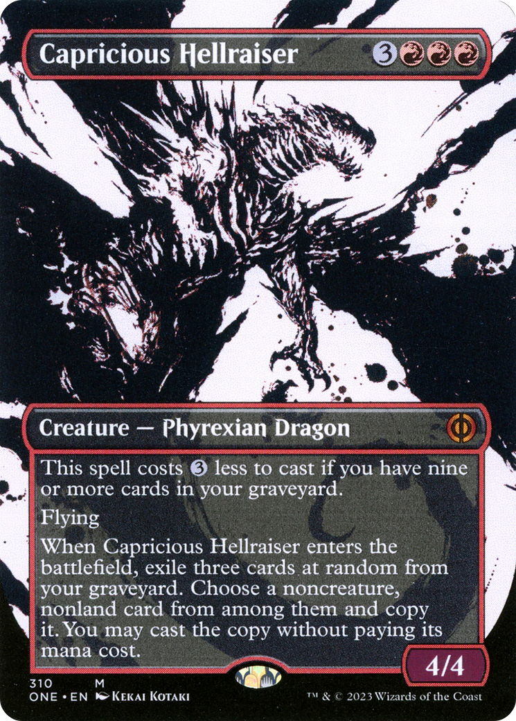 Capricious Hellraiser (Borderless Ichor) [Phyrexia: All Will Be One] | Grognard Games