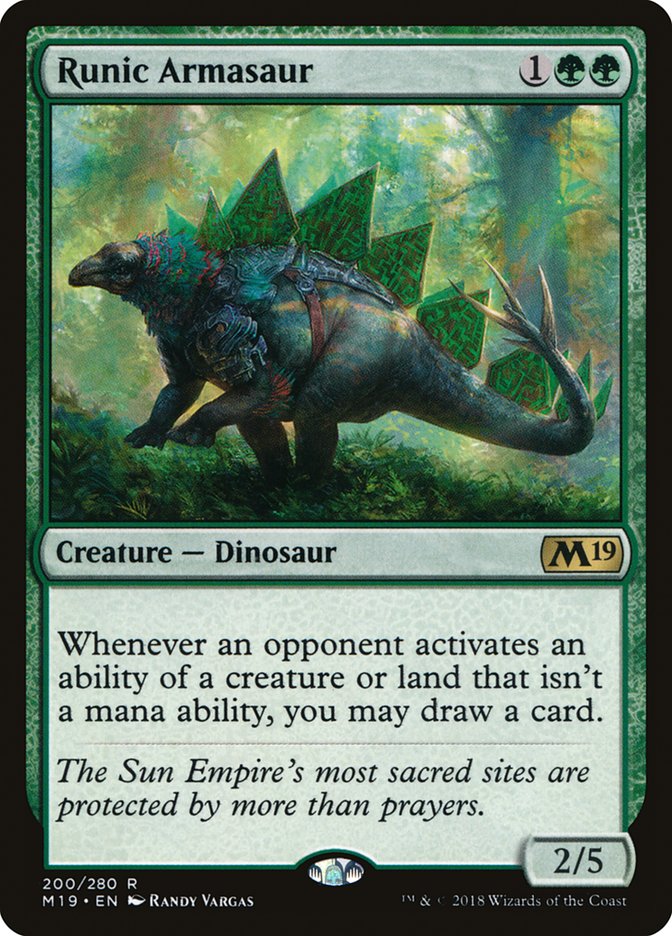 Runic Armasaur [Core Set 2019] | Grognard Games