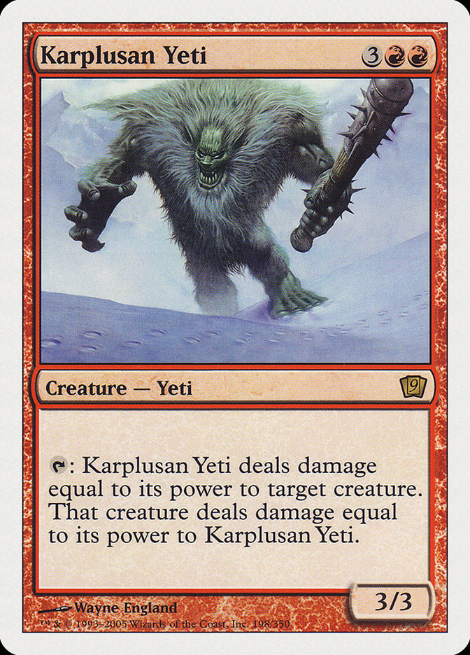 Karplusan Yeti [Ninth Edition] | Grognard Games