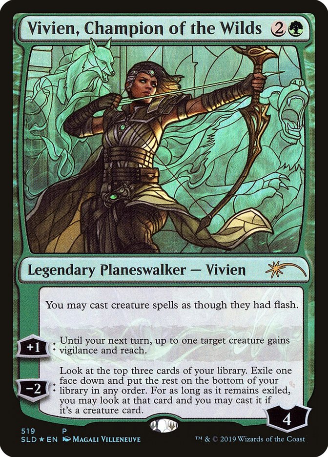 Vivien, Champion of the Wilds (Stained Glass) [Secret Lair Drop Promos] | Grognard Games