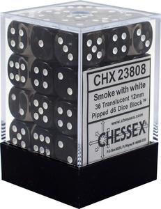 CHX23808 Smoke/white 36 D6 Set | Grognard Games