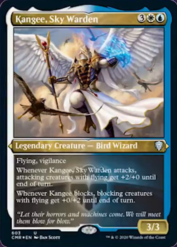 Kangee, Sky Warden (Etched) [Commander Legends] | Grognard Games