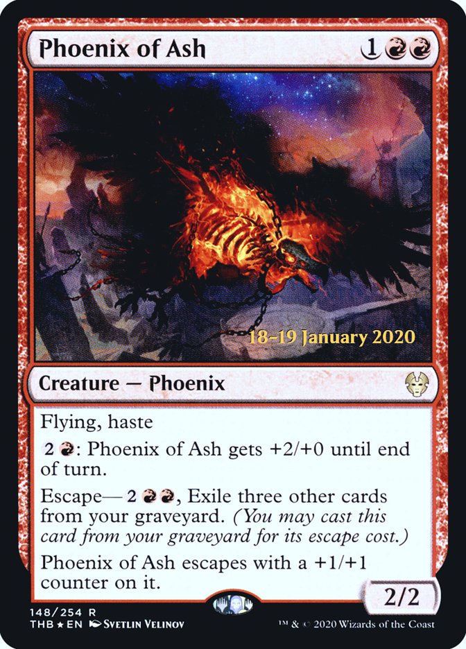 Phoenix of Ash [Theros Beyond Death Prerelease Promos] | Grognard Games