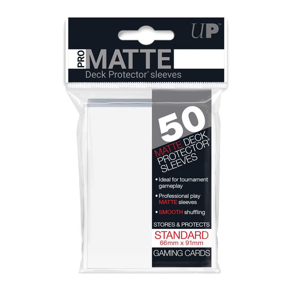 PRO-Matte Standard Deck Protector Sleeves 50ct White | Grognard Games