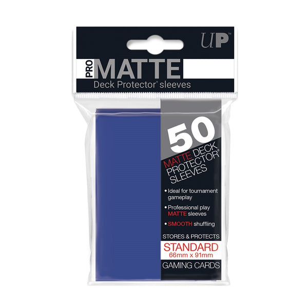 PRO-Matte Standard Deck Protector Sleeves 50ct Blue | Grognard Games