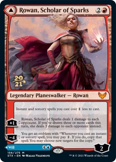 Rowan, Scholar of Sparks // Will, Scholar of Frost [Strixhaven: School of Mages Prerelease Promos] | Grognard Games