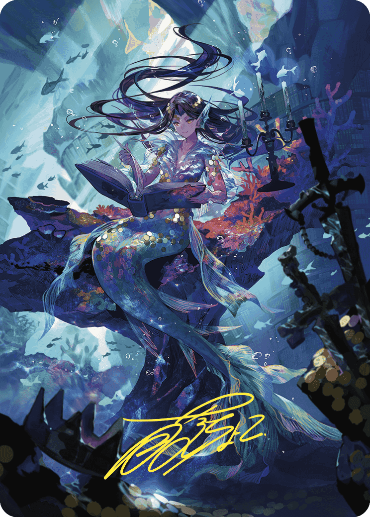 Rhystic Study Art Card (Gold-Stamped Signature) [Wilds of Eldraine Art Series] | Grognard Games