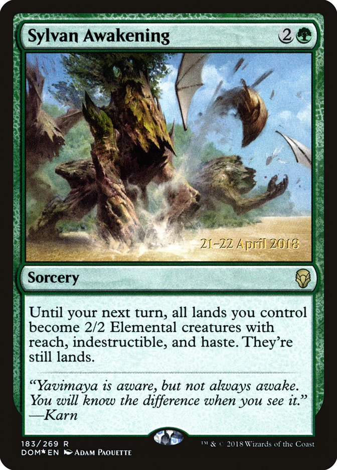 Sylvan Awakening  [Dominaria Prerelease Promos] | Grognard Games