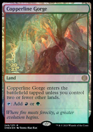 Copperline Gorge [Phyrexia: All Will Be One Prerelease Promos] | Grognard Games