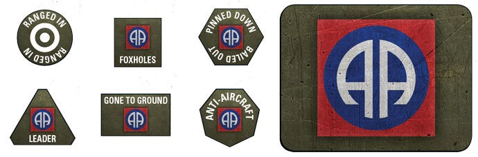 82nd Airborne Division Token and Objective Set | Grognard Games