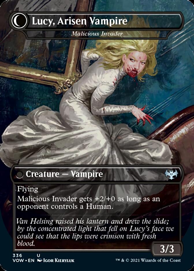 Innocent Traveler // Malicious Invader - Lucy Westenra // Lucy, Arisen Vampire [Innistrad: Crimson Vow] | Grognard Games