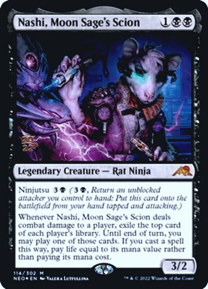 Nashi, Moon Sage's Scion [Kamigawa: Neon Dynasty Prerelease Promos] | Grognard Games