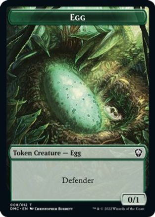 Snake // Egg Double-sided Token [Dominaria United Commander Tokens] | Grognard Games