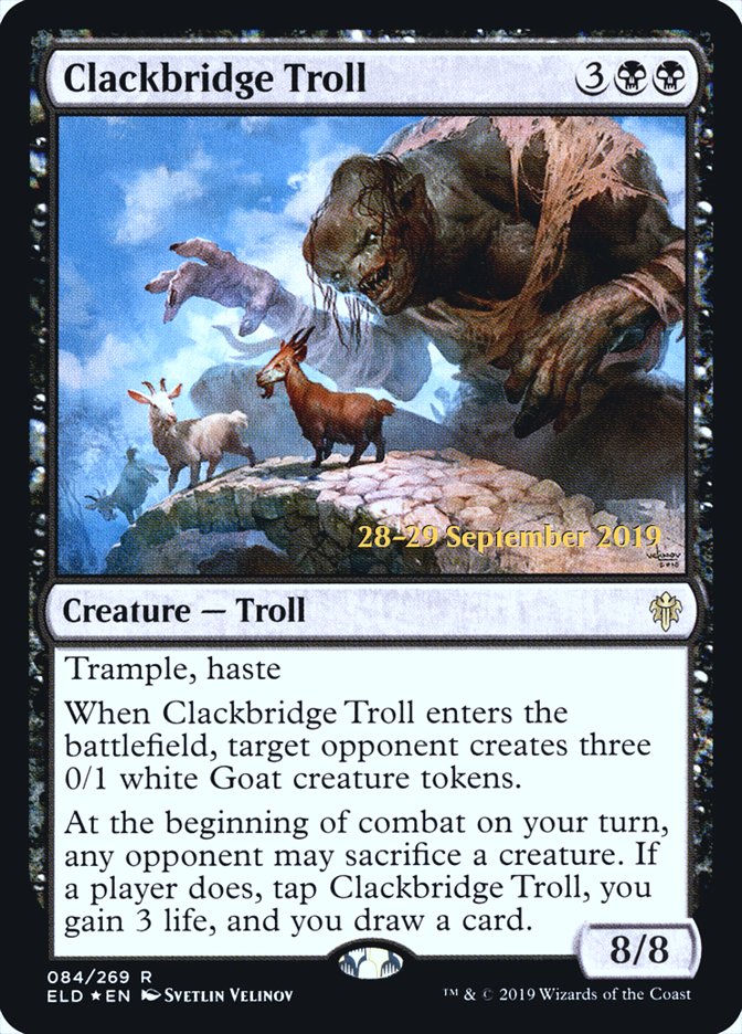 Clackbridge Troll  [Throne of Eldraine Prerelease Promos] | Grognard Games