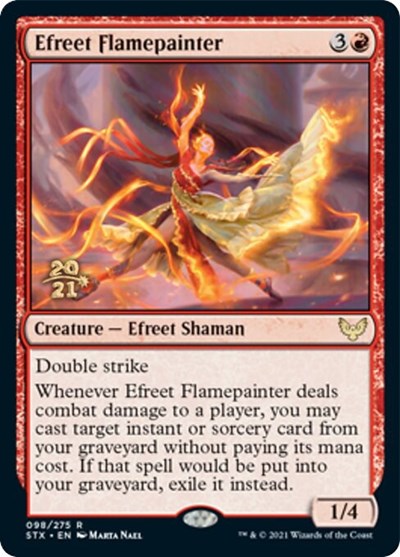 Efreet Flamepainter [Strixhaven: School of Mages Prerelease Promos] | Grognard Games