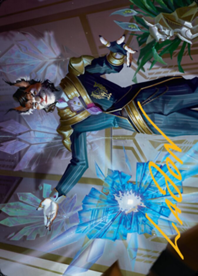 Kros, Defense Contractor Art Card (Gold-Stamped Signature) [Streets of New Capenna Art Series] | Grognard Games