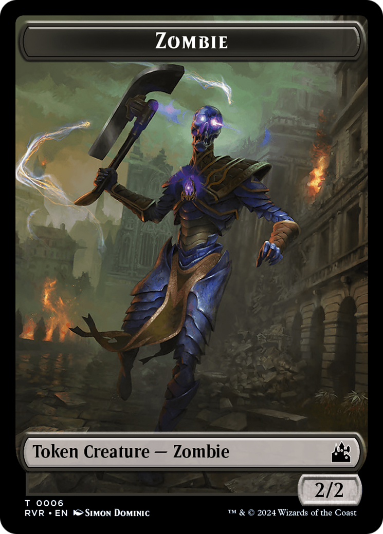 Bird // Zombie Double-Sided Token [Ravnica Remastered Tokens] | Grognard Games