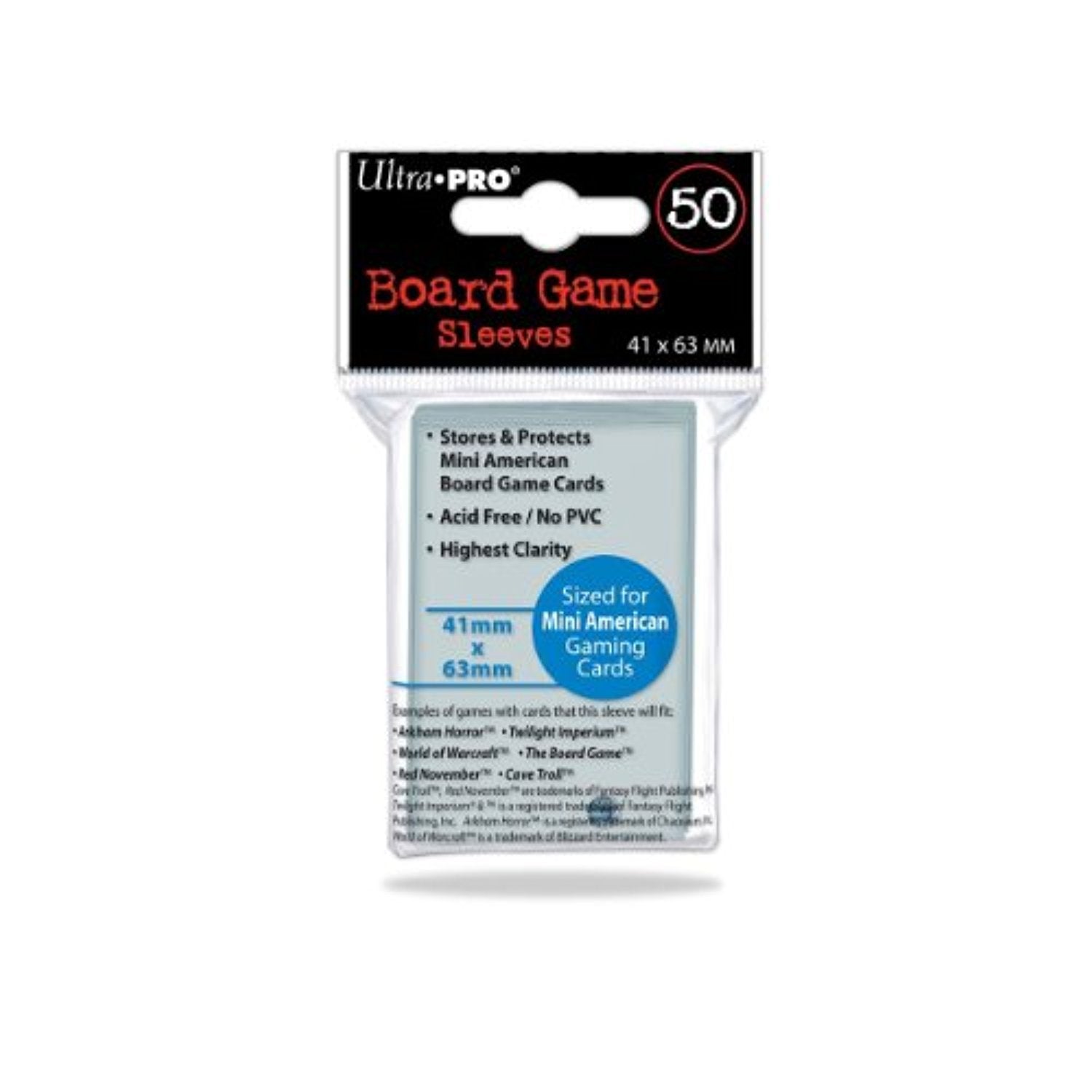 Ultra Pro Board Game Sleeves (41 x 63 mm) | Grognard Games