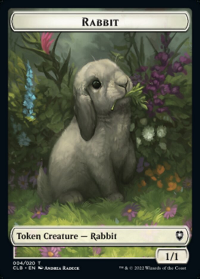 Rabbit Token [Commander Legends: Battle for Baldur's Gate Tokens] | Grognard Games