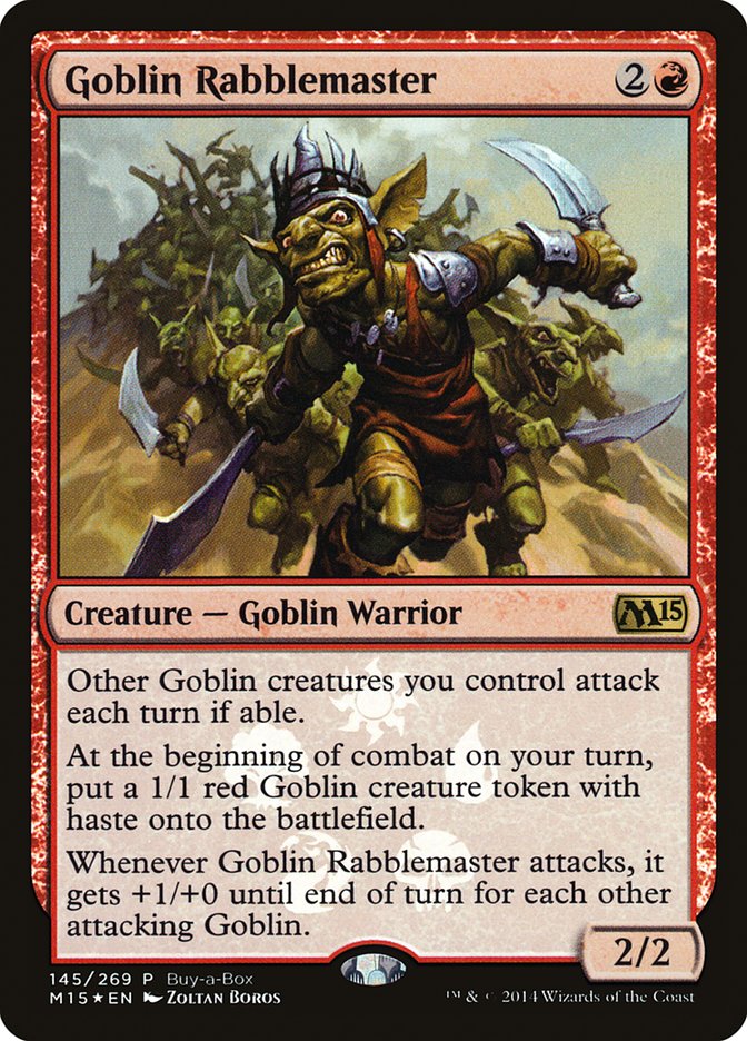 Goblin Rabblemaster (Buy-A-Box) [Magic 2015 Promos] | Grognard Games