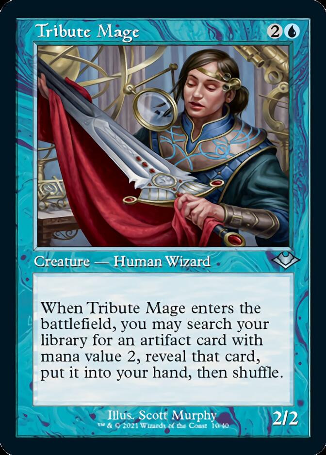 Tribute Mage (Retro Foil Etched) [Modern Horizons 2] | Grognard Games