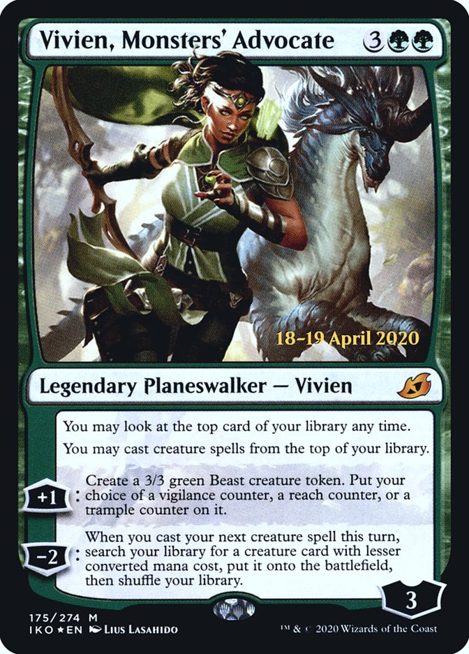 Vivien, Monsters' Advocate  [Ikoria: Lair of Behemoths Prerelease Promos] | Grognard Games