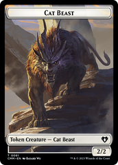 Cleric // Cat Beast Double-Sided Token [Commander Masters Tokens] | Grognard Games