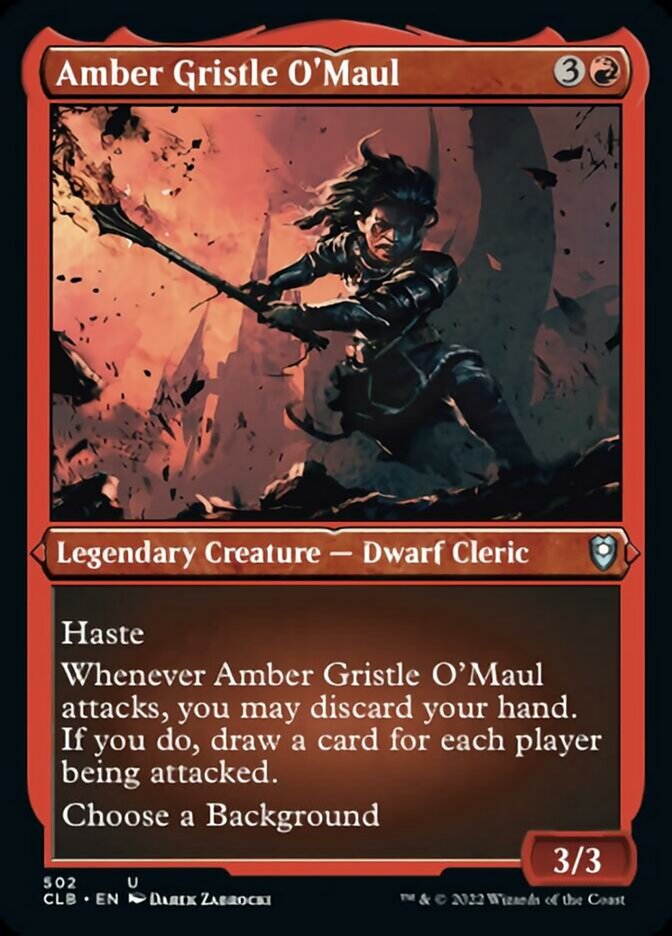 Amber Gristle O'Maul (Foil Etched) [Commander Legends: Battle for Baldur's Gate] | Grognard Games