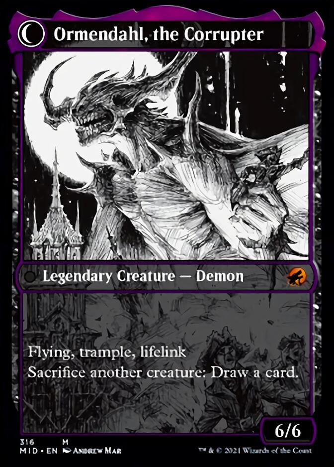 Jerren, Corrupted Bishop // Ormendahl, the Corrupted (Showcase Eternal Night) [Innistrad: Midnight Hunt] | Grognard Games