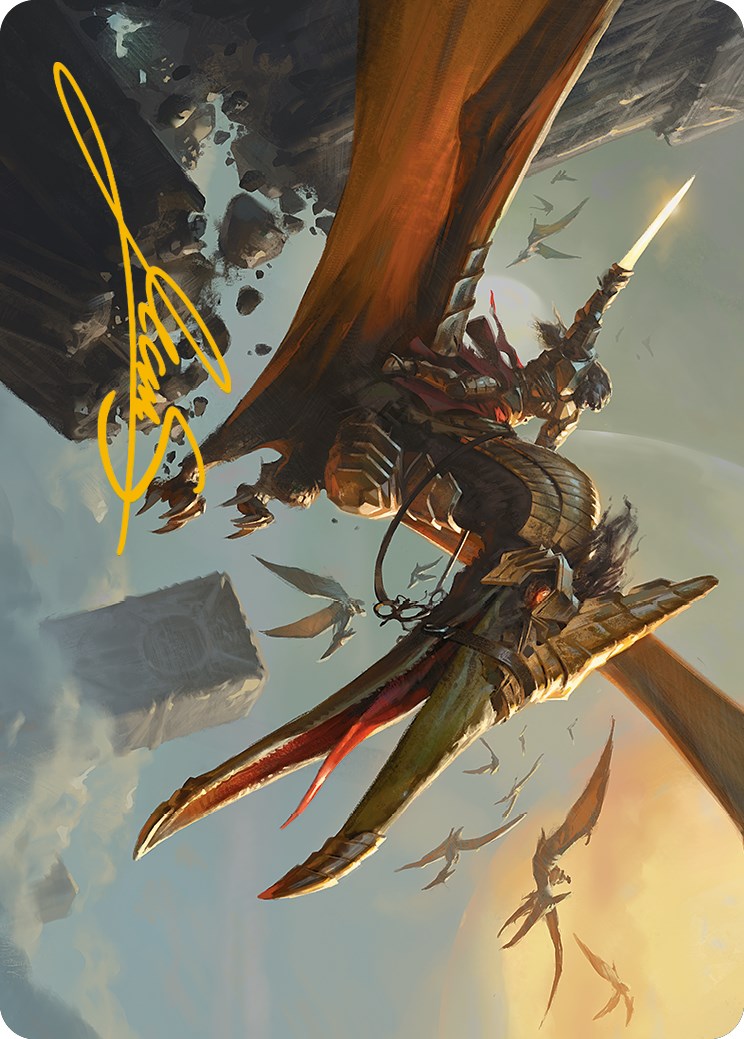 Skyhunter Strike Force Art Card (Gold-Stamped Signature) [Phyrexia: All Will Be One Art Series] | Grognard Games