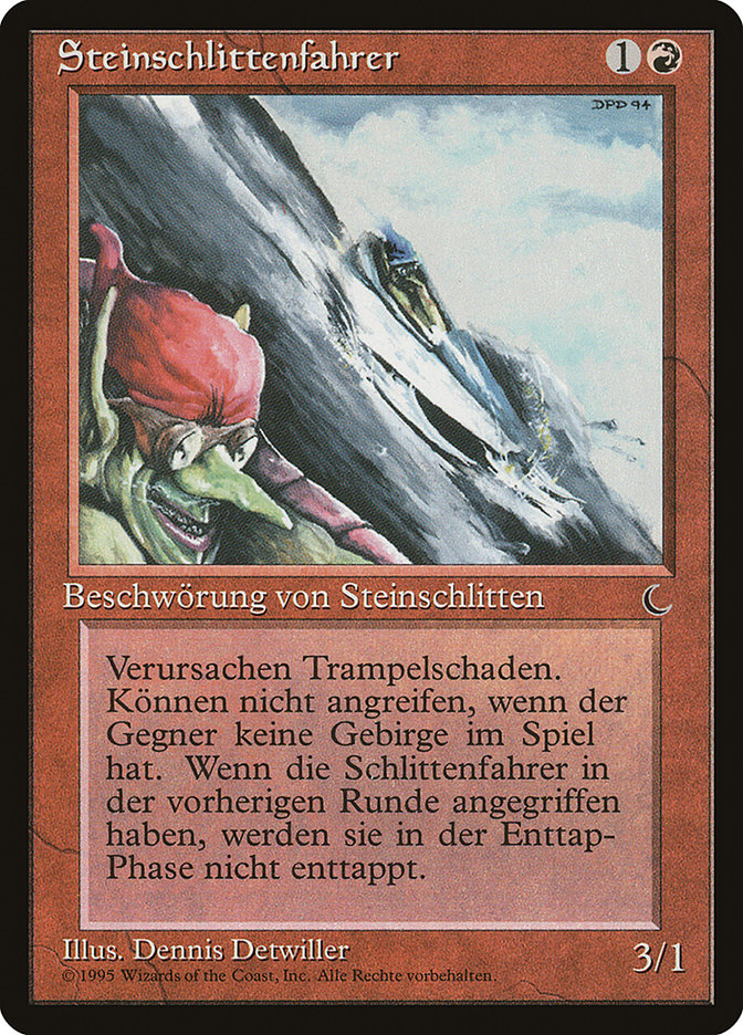 Goblin Rock Sled (German) - "Steinschlittenfahrer" [Renaissance] | Grognard Games