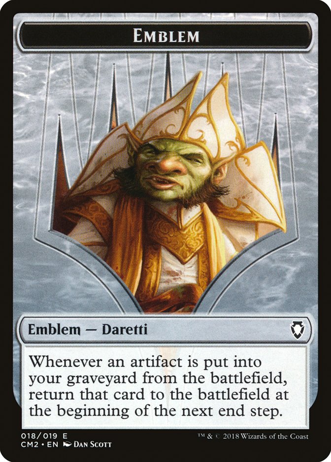 Daretti, Scrap Savant Emblem [Commander Anthology Volume II Tokens] | Grognard Games