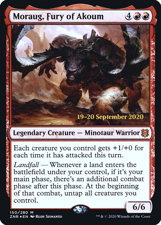 Moraug, Fury of Akoum [Zendikar Rising Prerelease Promos] | Grognard Games