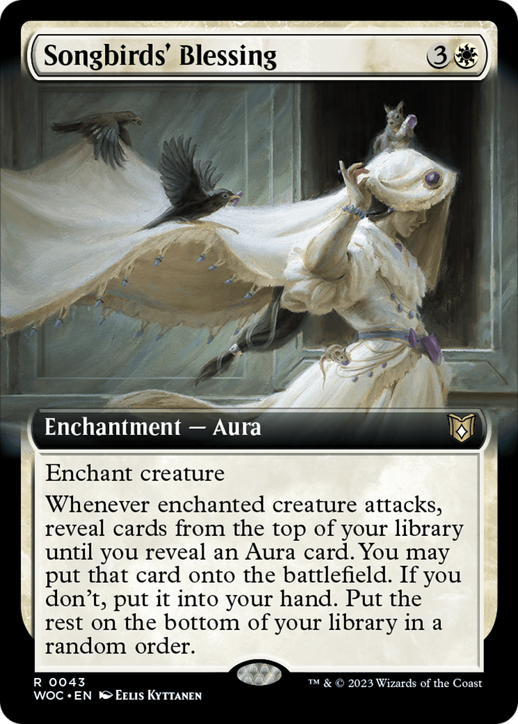 Songbirds' Blessing (Extended Art) [Wilds of Eldraine Commander] | Grognard Games