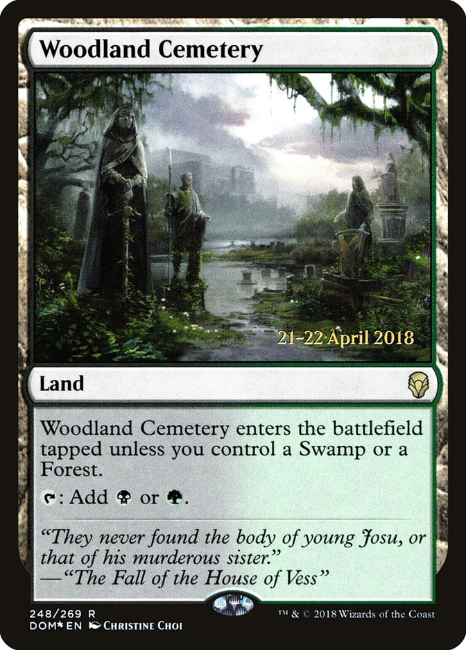 Woodland Cemetery  [Dominaria Prerelease Promos] | Grognard Games