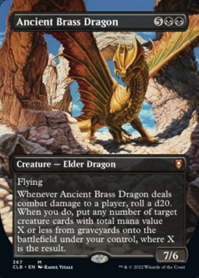 Ancient Brass Dragon (Borderless Alternate Art) [Commander Legends: Battle for Baldur's Gate] | Grognard Games