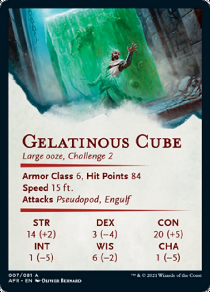 Gelatinous Cube Art Card [Dungeons & Dragons: Adventures in the Forgotten Realms Art Series] | Grognard Games