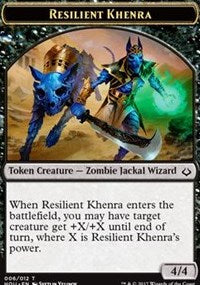 Resilient Khenra // Zombie Double-sided Token [Hour of Devastation Tokens] | Grognard Games