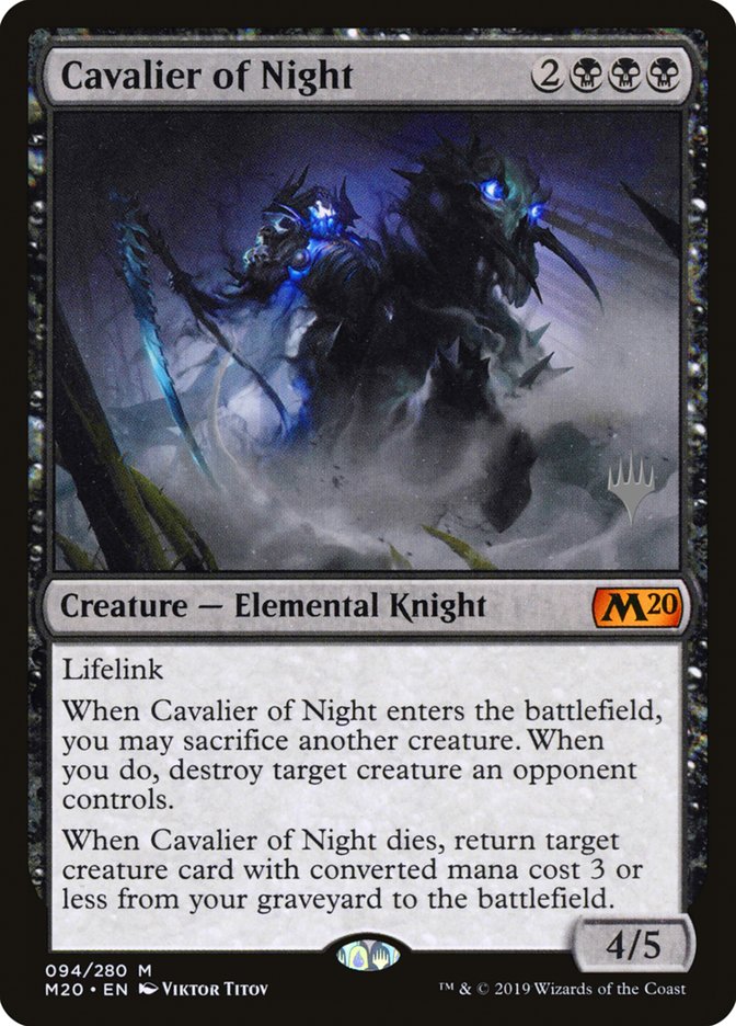 Cavalier of Night (Promo Pack) [Core Set 2020 Promos] | Grognard Games