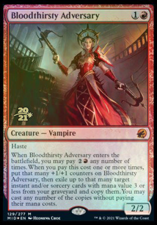 Bloodthirsty Adversary [Innistrad: Midnight Hunt Prerelease Promos] | Grognard Games