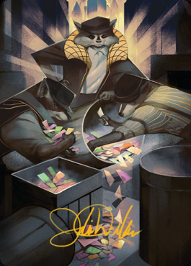 Masked Bandits Art Card (Gold-Stamped Signature) [Streets of New Capenna Art Series] | Grognard Games