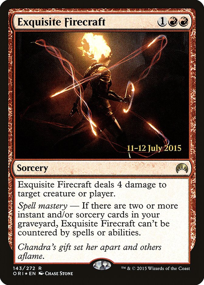 Exquisite Firecraft [Magic Origins Prerelease Promos] | Grognard Games