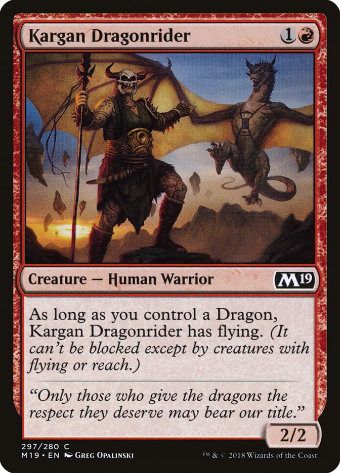 Kargan Dragonrider [Core Set 2019] | Grognard Games