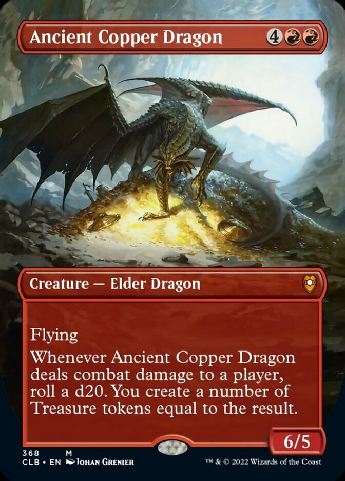 Ancient Copper Dragon (Borderless Alternate Art) [Commander Legends: Battle for Baldur's Gate] | Grognard Games